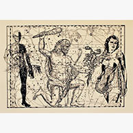 <em>Trio</em>, 1994, 23"x33.5", Zerographic print on paper