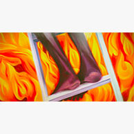 <em>Fire</em>, 2008, 4'x8', Enamel on aluminum