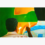 <em>Sunil Paints Sunil</em>, 2008, 8'x12'