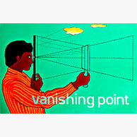 <em>Vanishing Point</em>, 2008, 4'x6', Enamel on aluminum