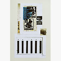 <em>Camera Vision</em>, 2011, 22.5"x15", Mixed media collage on paper