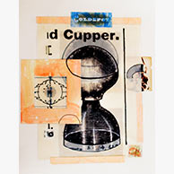 <em>Cupper</em>, 2011, 22"x15", Mixed media collage on paper