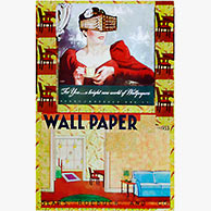 <em>Wallpaper</em>, 2011, 22.5"x15", Mixed media collage on paper