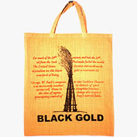<em>Black Gold (back)</em>, 2005, 14"x12", Printed bag