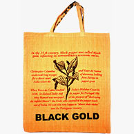 <em>Black Gold (front)</em>, 2005, 14"x12", Printed bag